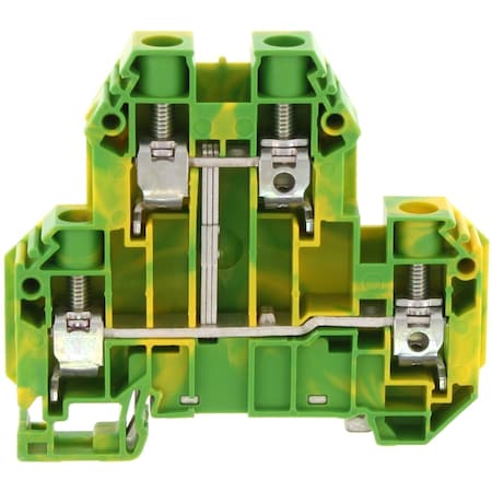Conta-Clip Terminal Block, Protective Earth, 6 AWG, Green, Yellow 17192.2